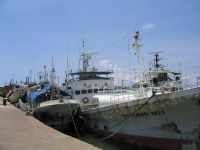 Korean longliner in port (Pacific tuna certification, 2007)